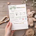 Baby Shower Predictions and Wishes Card Set,  Gender Neutral Green Advice Cards For Parents