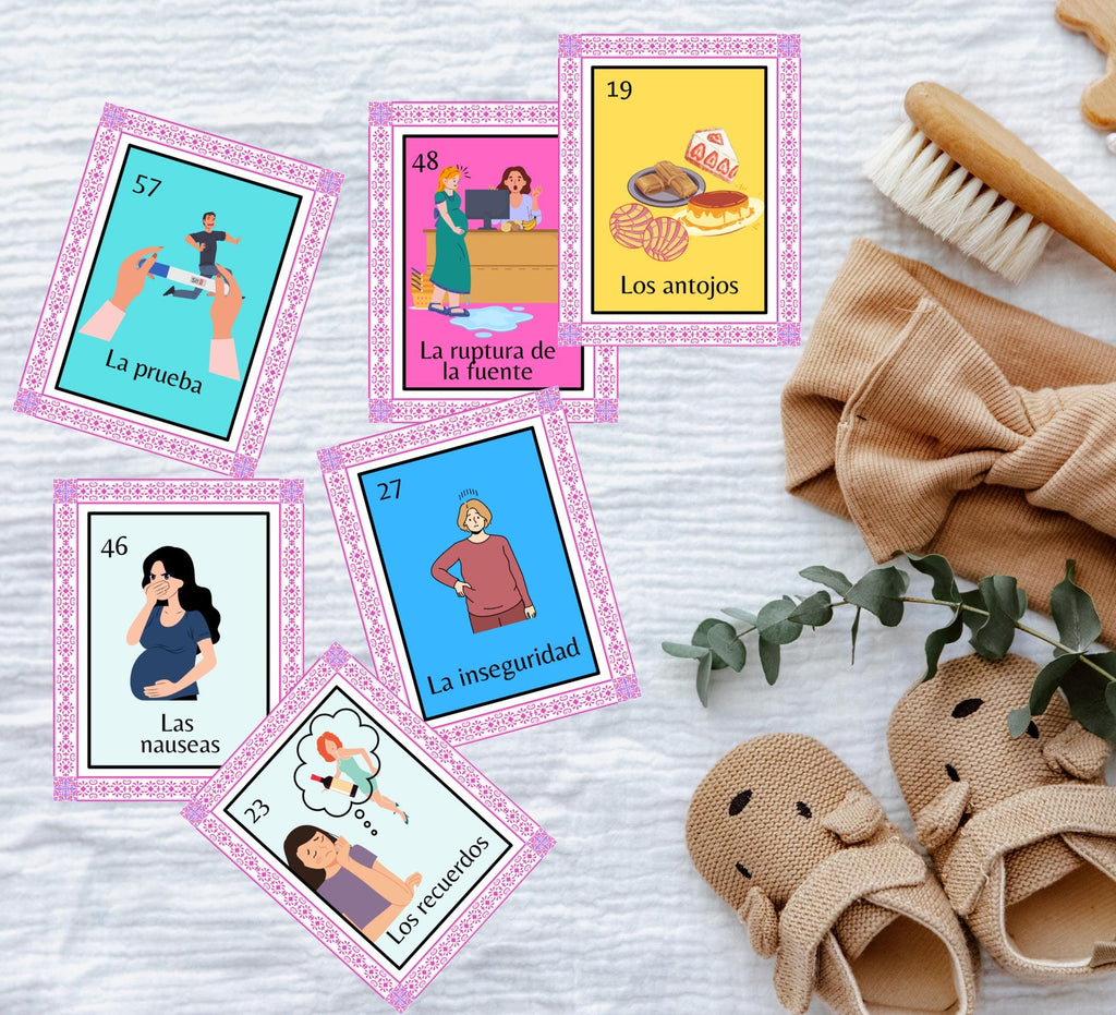 Loteria Baby Shower Game: Mexican Talavera Theme, Pink Cielito Lindo (PDF Downloadable Files)