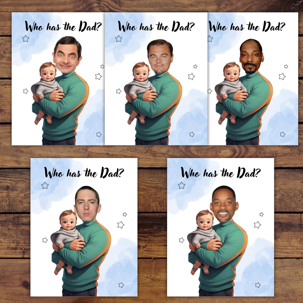 Baby Shower Game: Who Has The Dad? - Fun Party Activity (PDF Download)