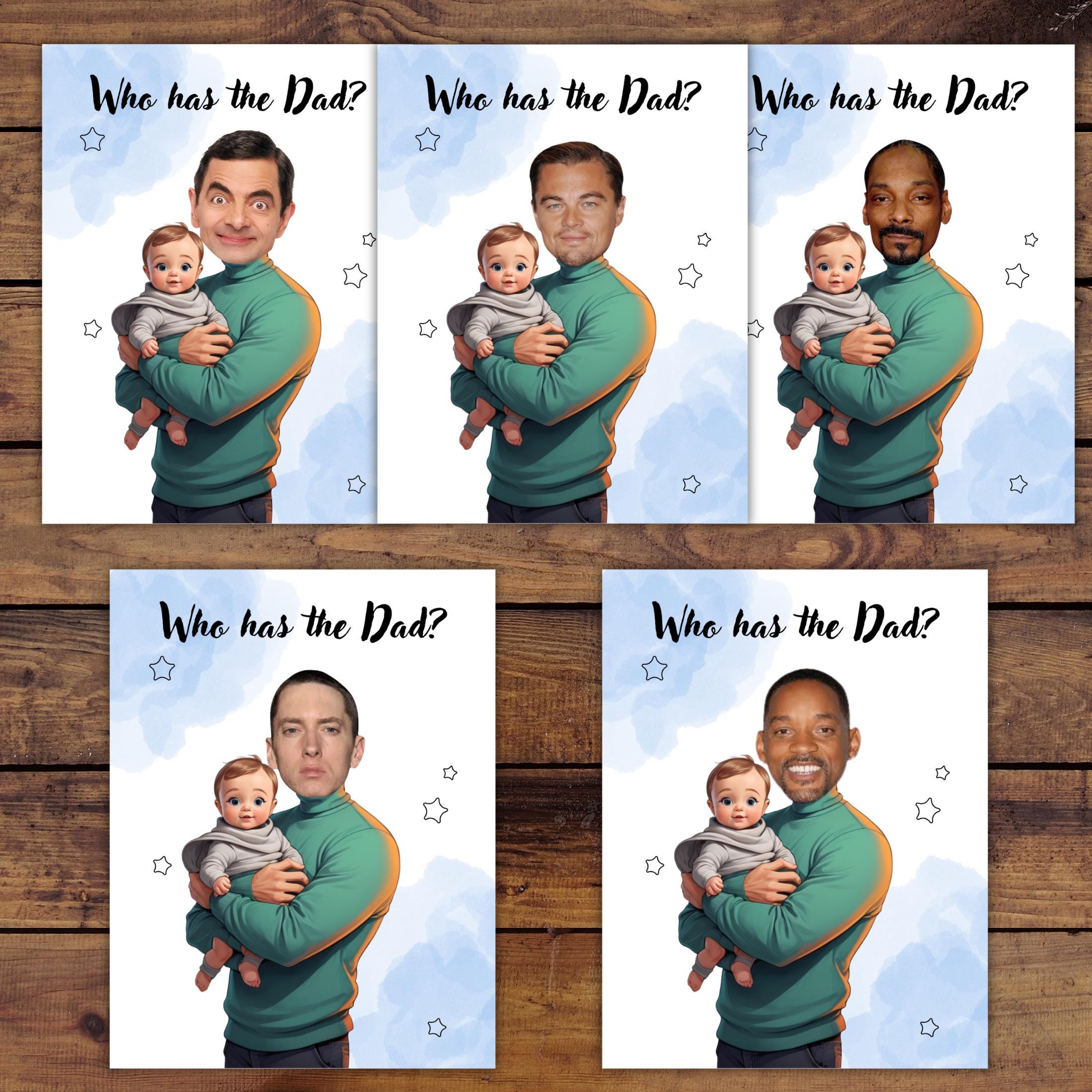 Baby Shower Game: Who Has The Dad? - Fun Party Activity (PDF Download)