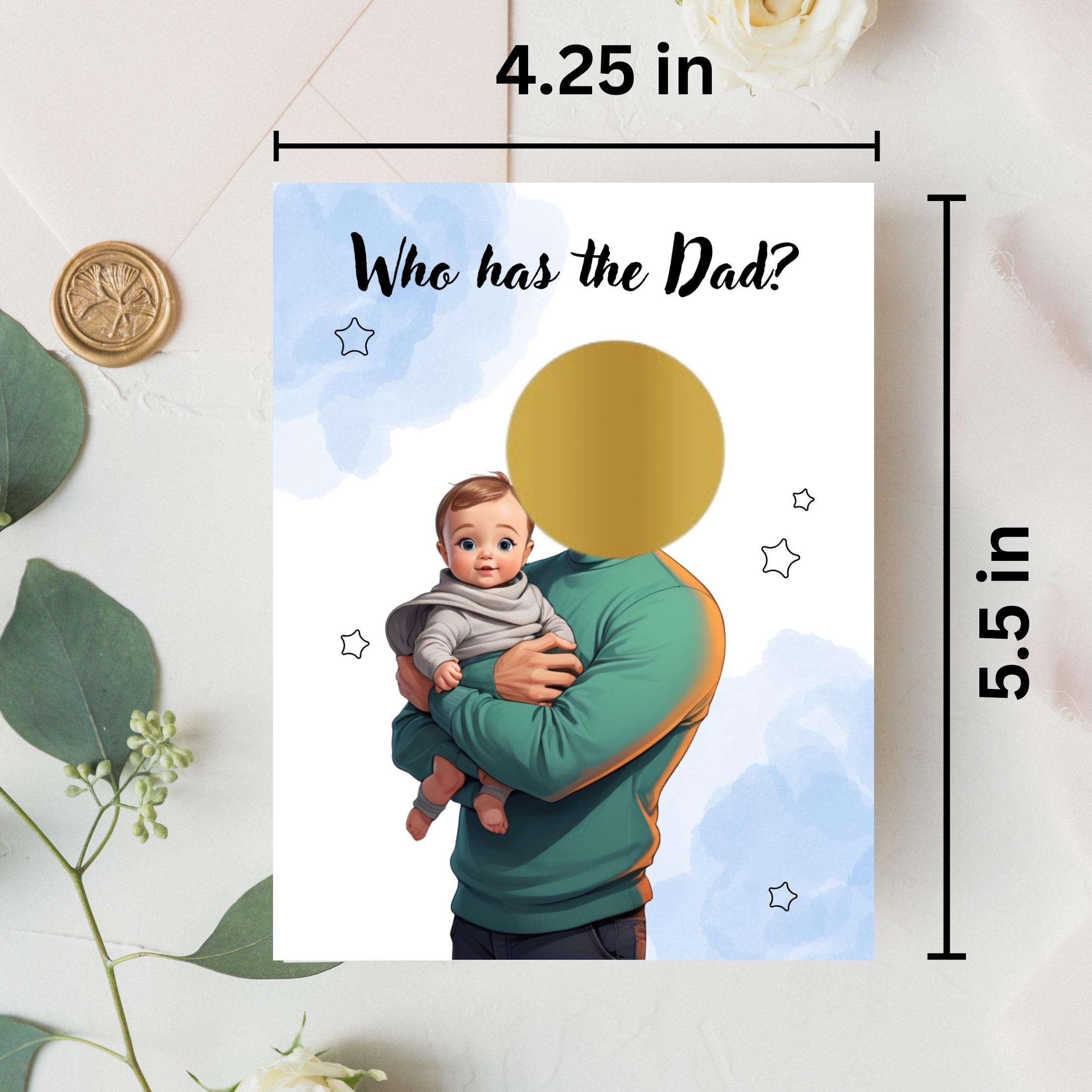 Baby Shower Game: Who Has The Dad? - Fun Party Activity (PDF Download)