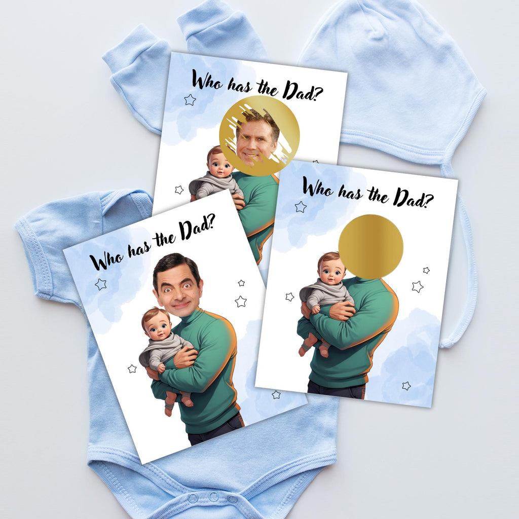 Baby Shower Game: Who Has The Dad? - Fun Party Activity (PDF Download)