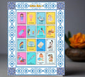 Talavera Baby Shower Loteria Game: Mexican Theme, Blue Design (PDF Downloadable Cards and Boards)