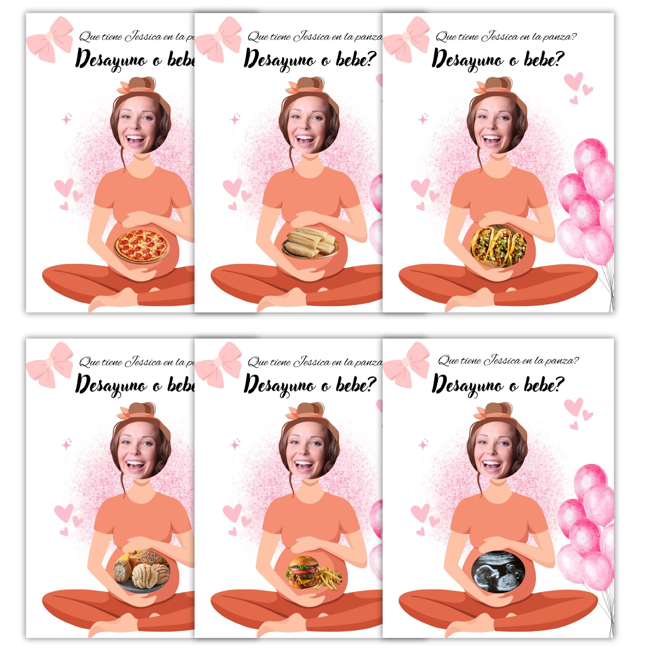 Baby Shower Game, "¿Bebé o Desayuno?" Scratch-Off Cards, Girl Party Game (Digital Download)