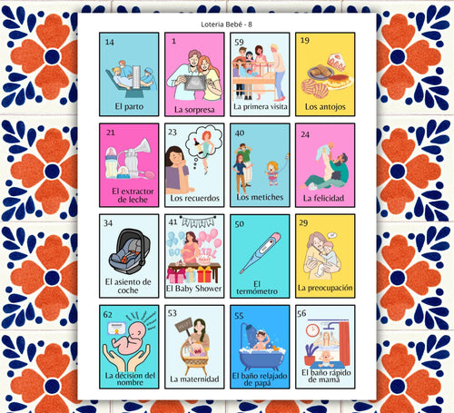 Baby Shower Lotería Game – Gender Reveal Edition | Spanish Digital Download